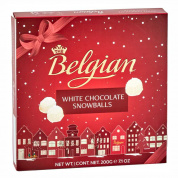 Конфеты в кокосовой стружке из белого шоколада Belgian Snowballs "Новогодняя коллекция" 200гр*12шт