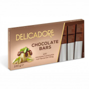 "DELICADORE" темный шоколад с марципановой начинкой со вкусом фисташек 100 гр