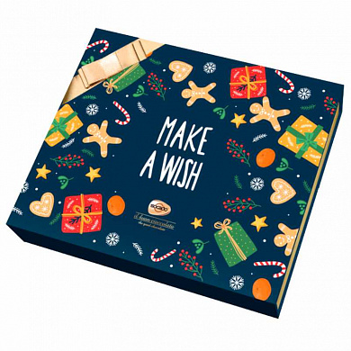 ассорти конфет "socado" с пралине и злаками make a wish  250гр*6шт