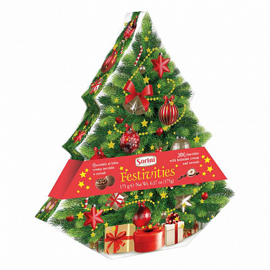 конфеты “sorini” с пралине и злаками (xmas tree) 175г*8шт