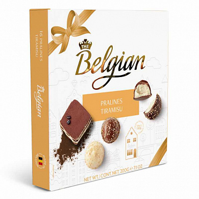 шоколадные конфеты the belgian пралине со вкусом тирамису 200гр*12шт