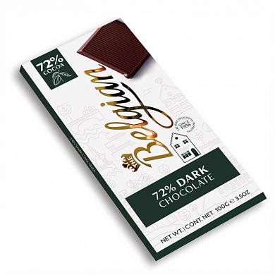 горький шоколад (какао 72%) the belgian 100гр
