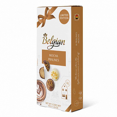 шоколадные конфеты belgian пралине со вкусом мокко 75гр*12шт