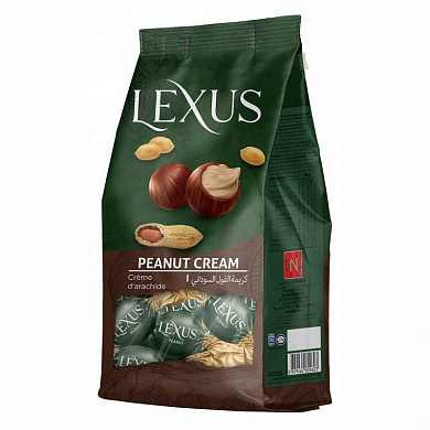 конфеты "lexus" из молочного шоколада с арахисовым кремом (пакет) 200 гр
