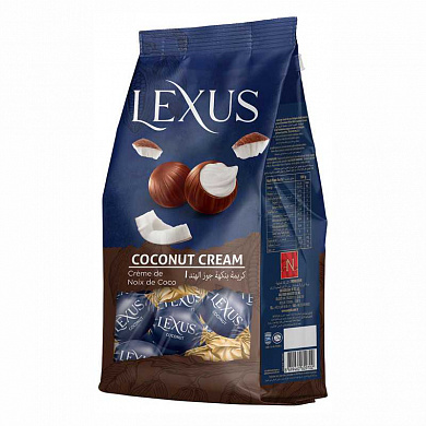 конфеты "lexus" из молочного шоколада с кокосовым кремом (пакет) 200 гр