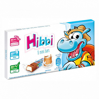 "hibbi" молочный шоколад со сливочной начинкой 100 гр