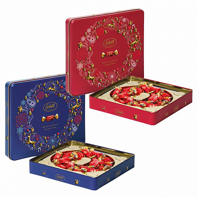 конфеты “feletti” из темного шоколада с пралине (christmas deco) ж/б 200г*8шт