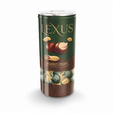 конфеты "lexus" из молочного шоколада с арахисовым кремом (в тубе) 180гр