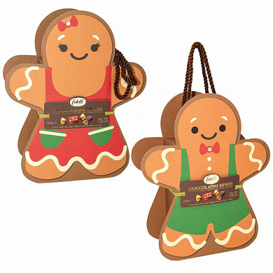 конфеты “feletti” из темного шоколада с пралине «gingerbread» 200гр*6шт