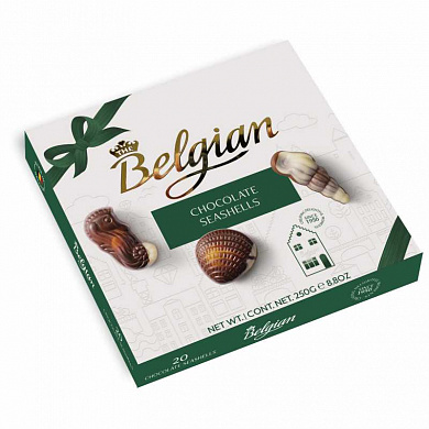 шоколадные конфеты дары моря the belgian зеленый бант 250гр