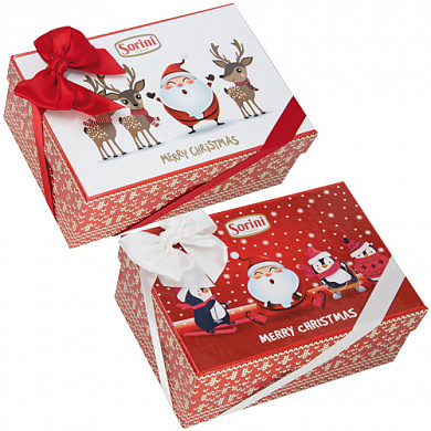 конфеты sorini из мол. шок. c пралине и злаками knitted christmas box 300г