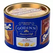 Godinn’s Choc Ассорти печенья (синяя ж/б) 328г*12 шт