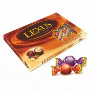 Конфеты "LEXUS BOX" из молочного шоколада с ореховым кремом (золотистая кор.) 155 гр