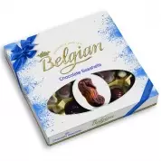 Шоколадные конфеты Дары моря The Belgian синий бант 250гр